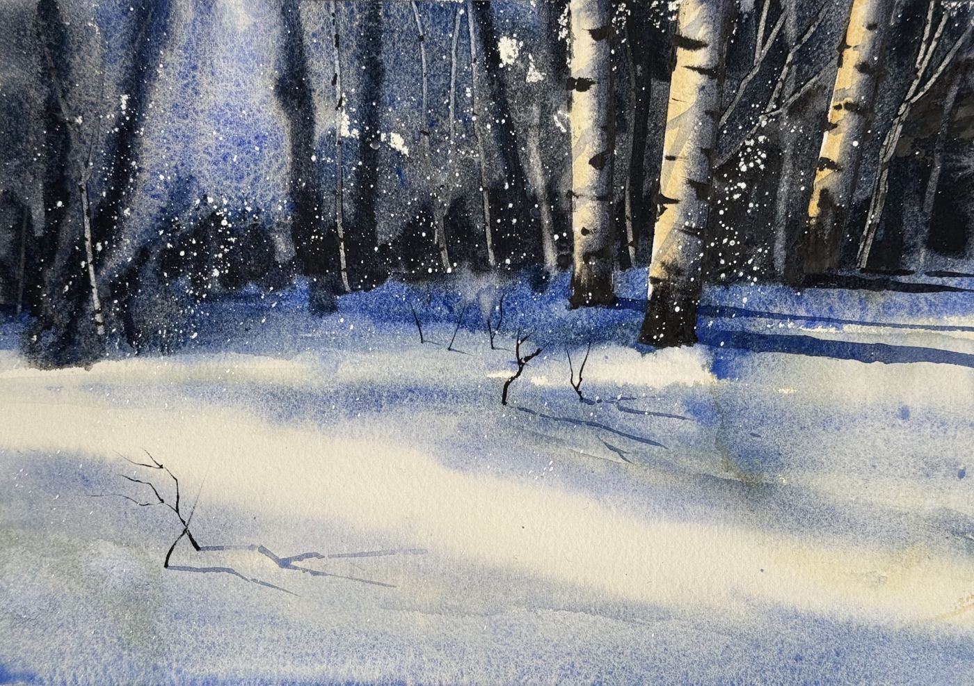 Drifting Snow Golden Light
