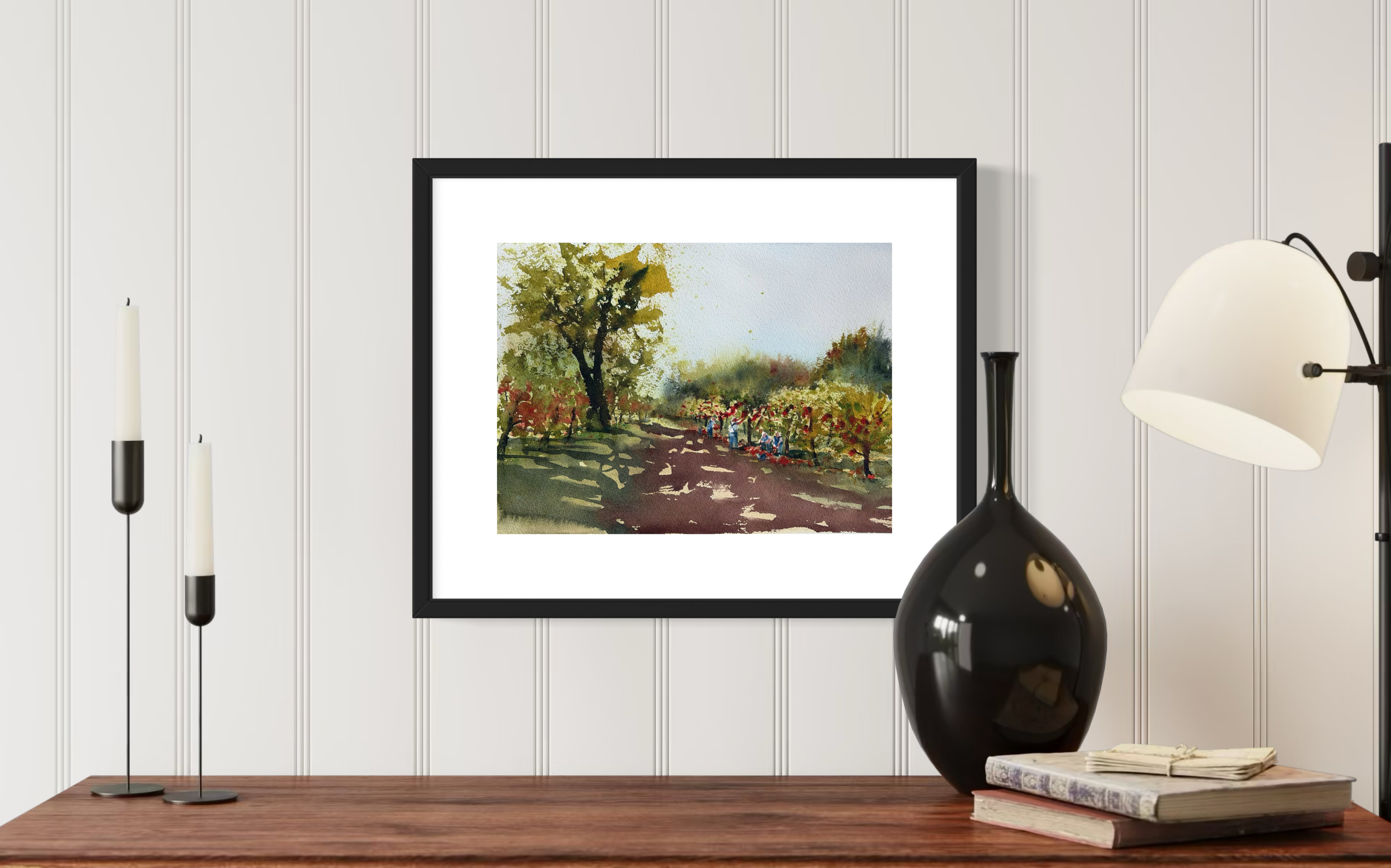 Sunlit path in saratoga