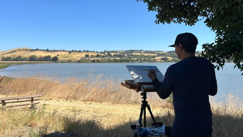 Jaladhi painting en plein air
