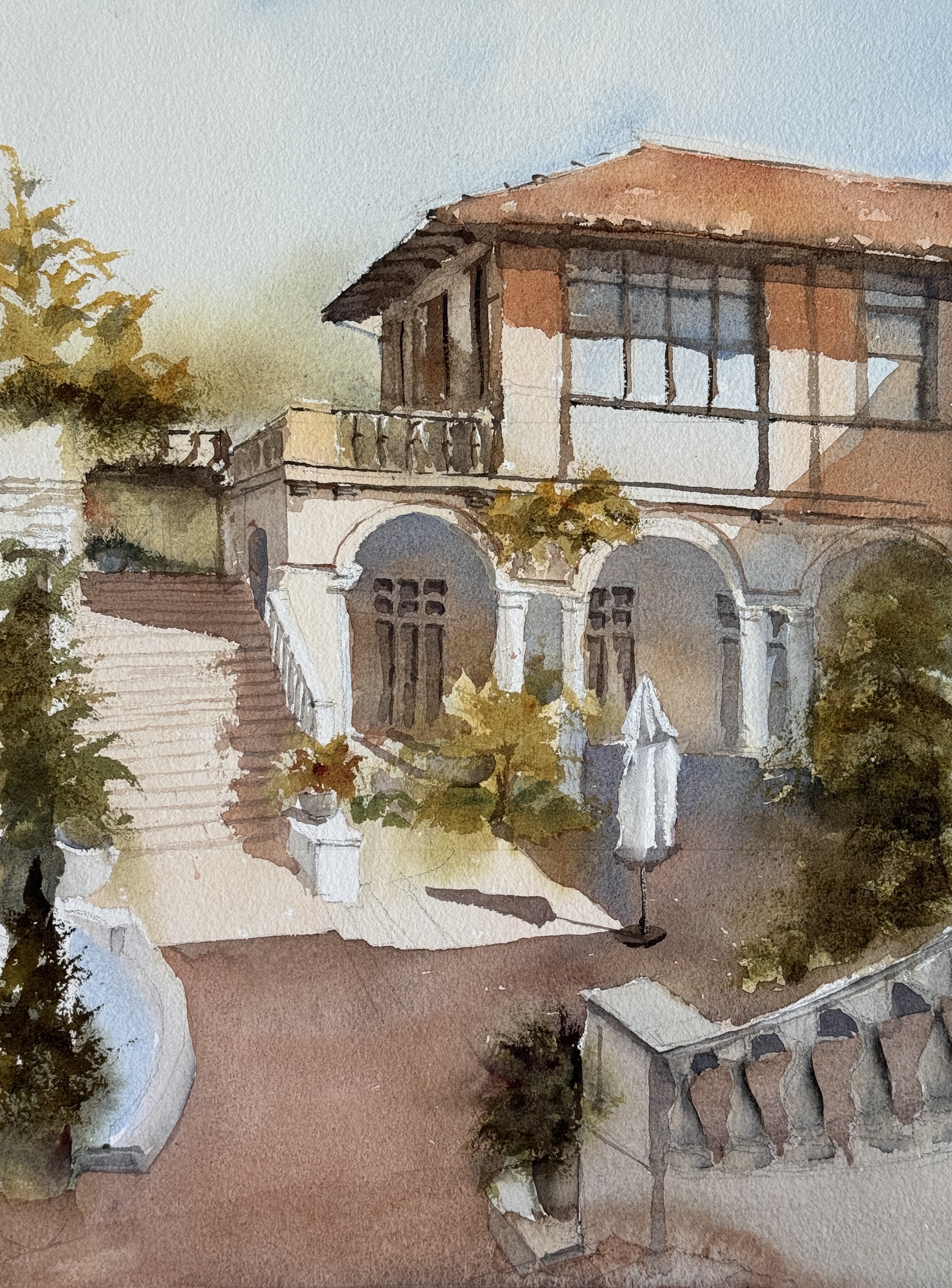 Light in the courtyard